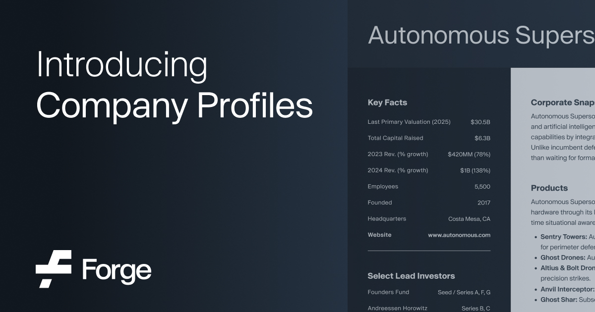 Insights: Forge Company Profiles for Private Company Evaluation - Forge
