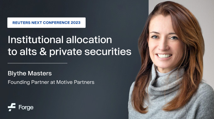 Reuters Next conference: Institutional allocation to alts &amp; private securities